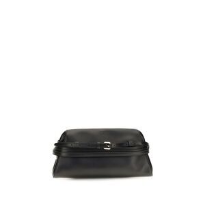 Moschino Black Goatskin Clutch Women's Bag